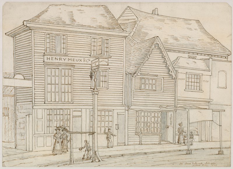 The Hare and Hounds, Islington, Pulled Down 1840 by English School