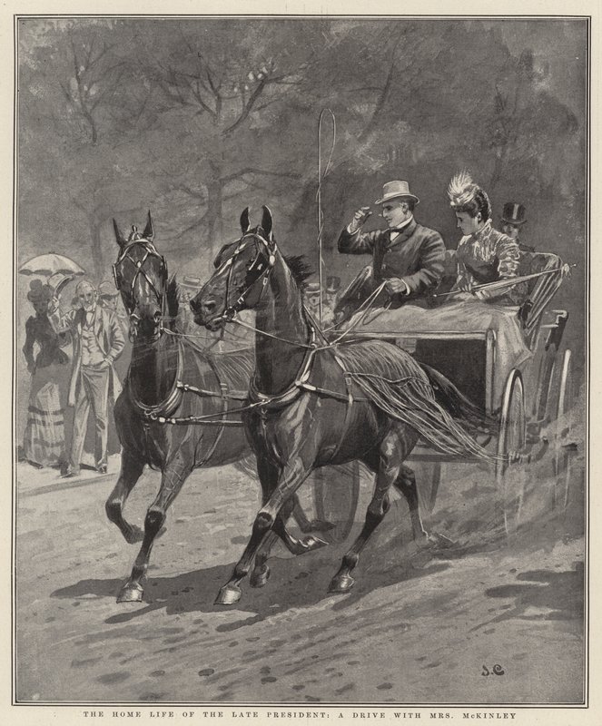 The Home Life of the Late President, a Drive with Mrs. McKinley by English School