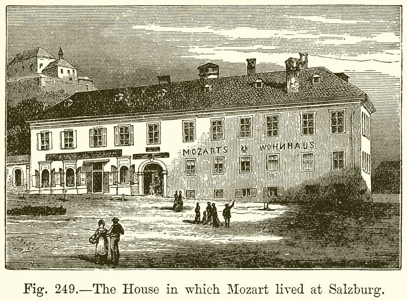 The House in which Mozart Lived at Salzburg by English School