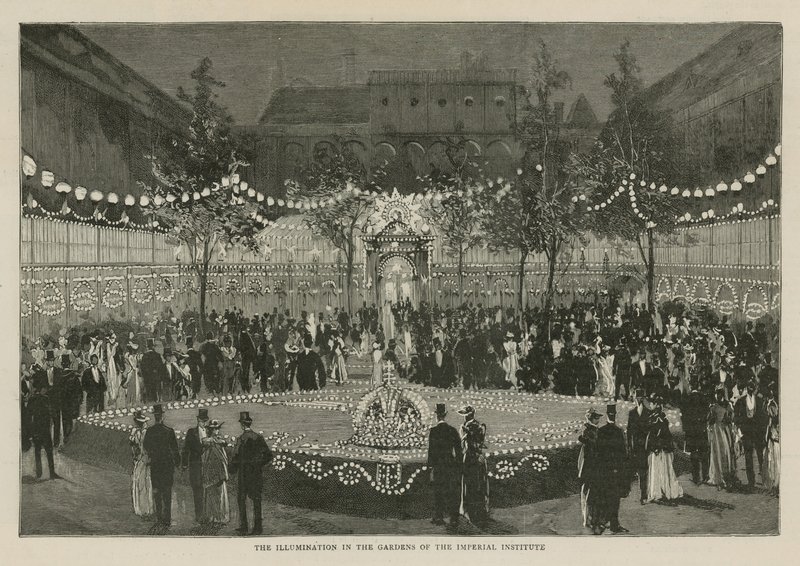 The Imperial Institute: The Illuminations in the Gardens by English School