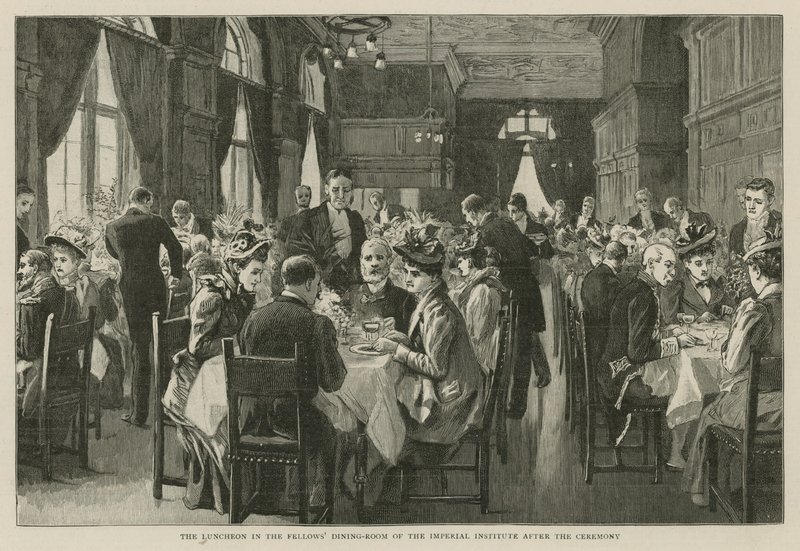 The Imperial Institute: The Luncheon in the Fellows Dining Room After the Ceremony by English School