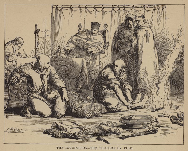 The Inquisition, The Torture by Fire by English School
