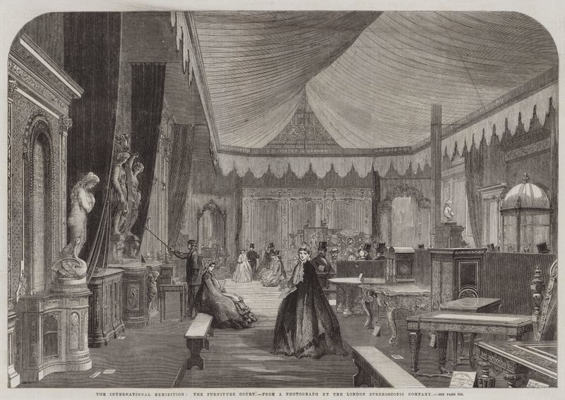 The International Exhibition, the Furniture Court by English School