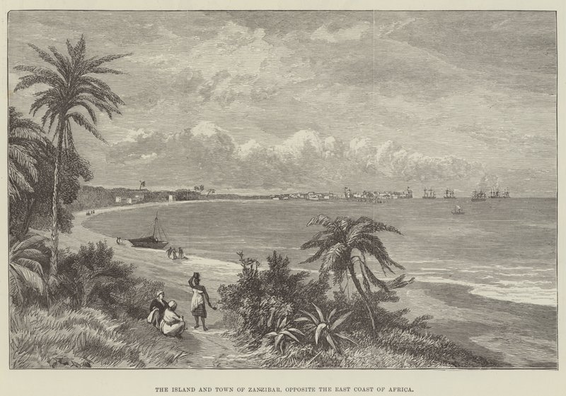 The Island and Town of Zanzibar, opposite the East Coast of Africa by English School