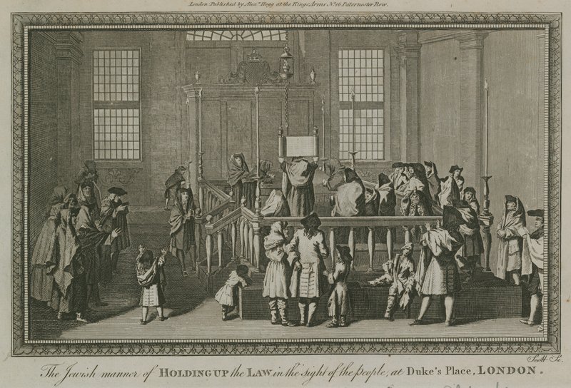 The Jewish Means of Holding Up the Law in the Sight of the People at Dukes Place, London by English School