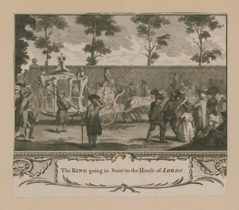 The King going in State to the House of Lords by English School