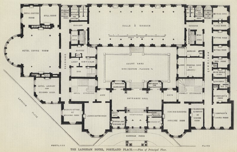 The Langham Hotel, Portland Place by English School