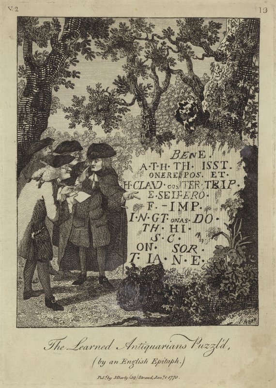 The Learned Antiquarian Puzzled by English School
