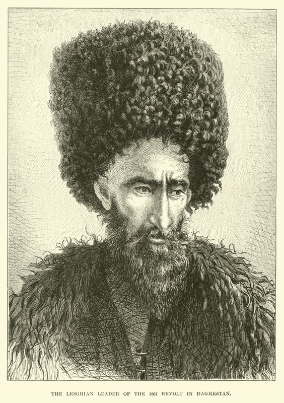 The Lesghian Leader of the 1861 Revolt in Daghestan by English School