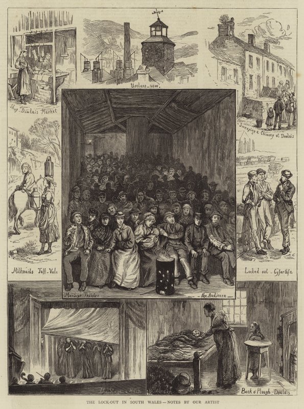 The Lock-Out in South Wales, Notes by Our Artist by English School