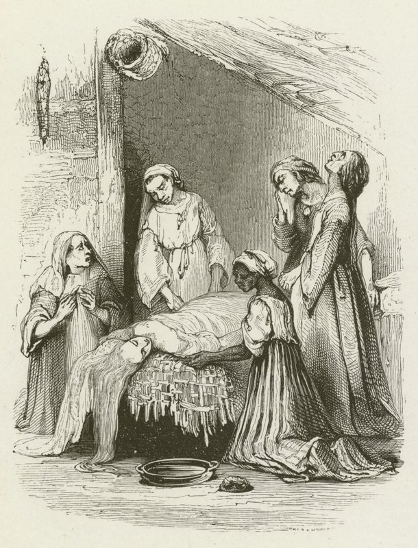 The Malabar women washing the body of Virginia by English School