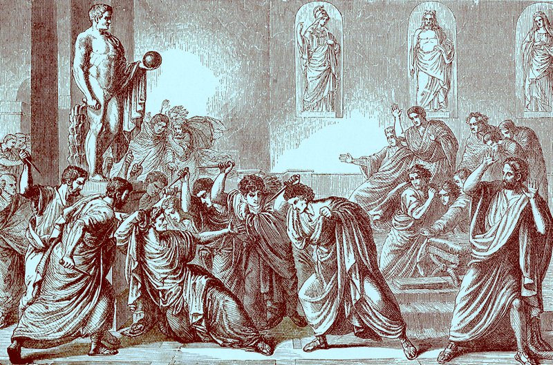 The Murder of Julius Caesar by English School