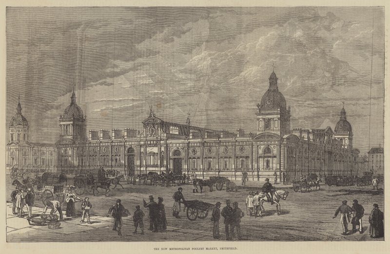The New Metropolitan Poultry Market, Smithfield by English School