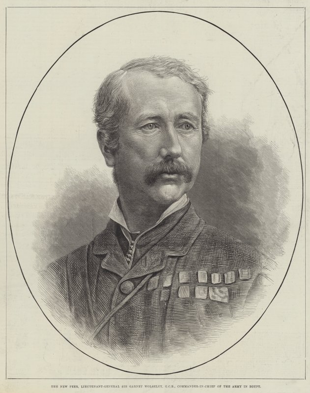 The New Peer, Lieutenant-General Sir Garnet Wolseley, GCB, Commander-in-Chief of the Army in Egypt by English School
