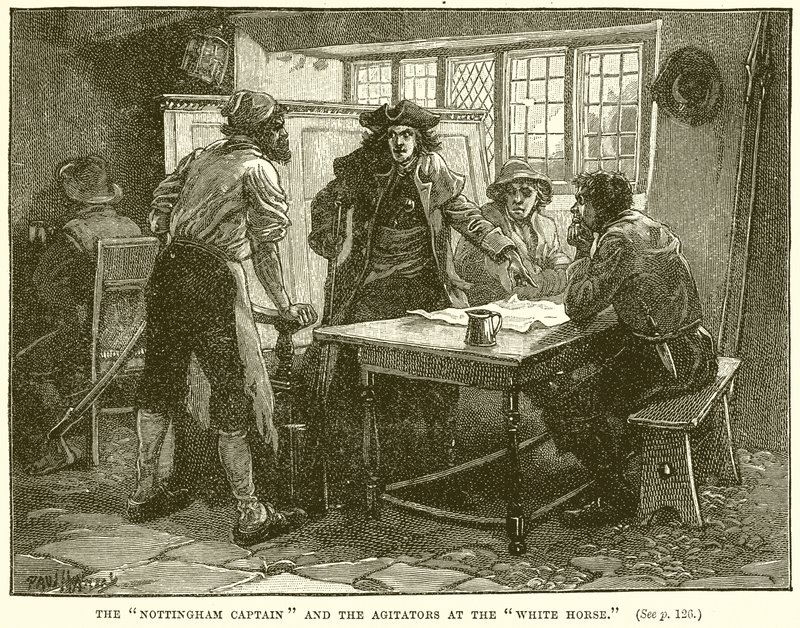 The Nottingham Captain and the Agitators at the White Horse by English School