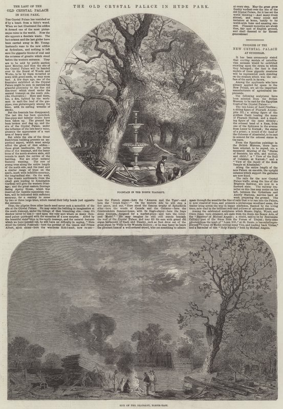 The Old Crystal Palace in Hyde Park by English School