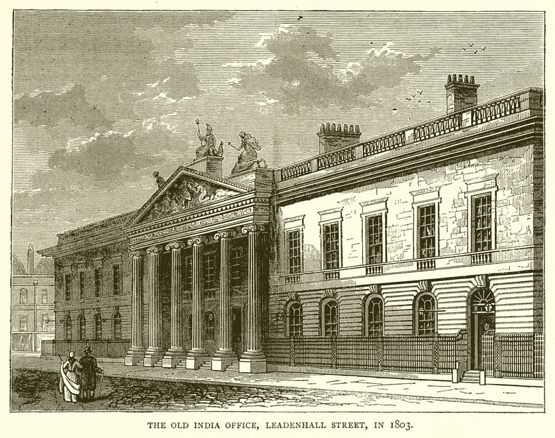 The Old India Office, Leadenhall Street, in 1803 by English School