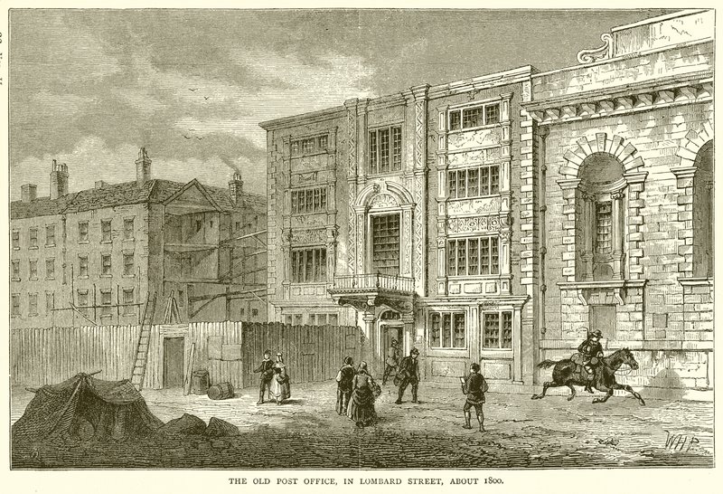 The Old Post Office, in Lombard Street, About 1800 by English School