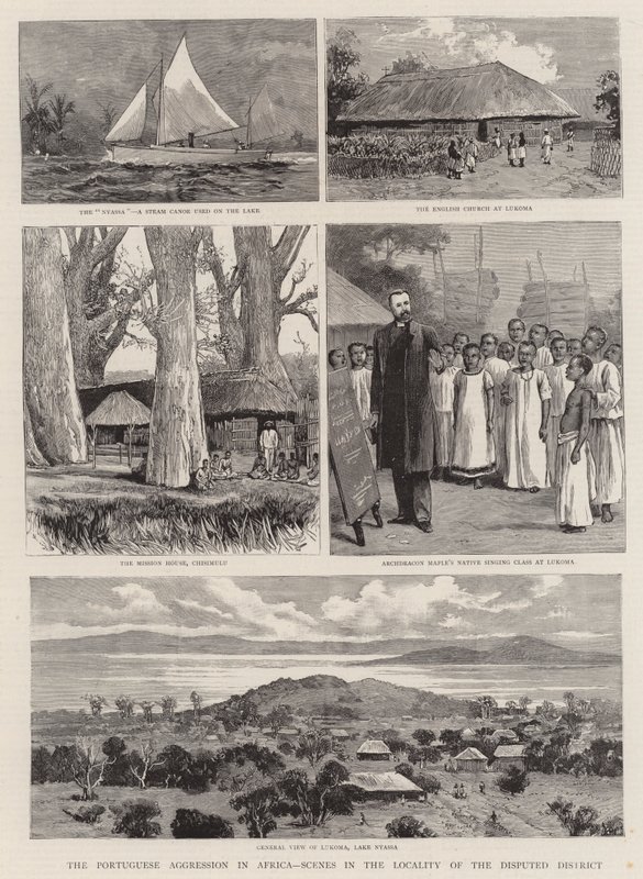 The Portuguese Aggression in Africa, Scenes in the Locality of the Disputed District by English School
