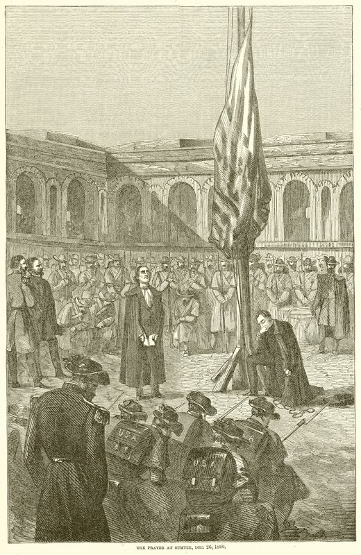 The Prayer at Sumter, Dec. 26, 1860 by English School