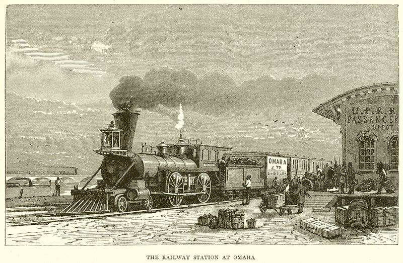 The Railway Station at Omaha by English School