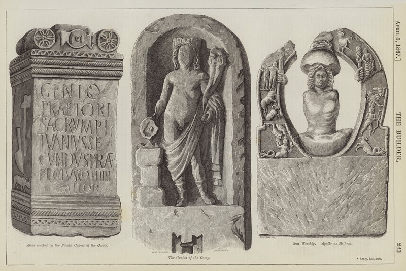 The Roman Wall and Roman Art in Britain (engraving) by English School