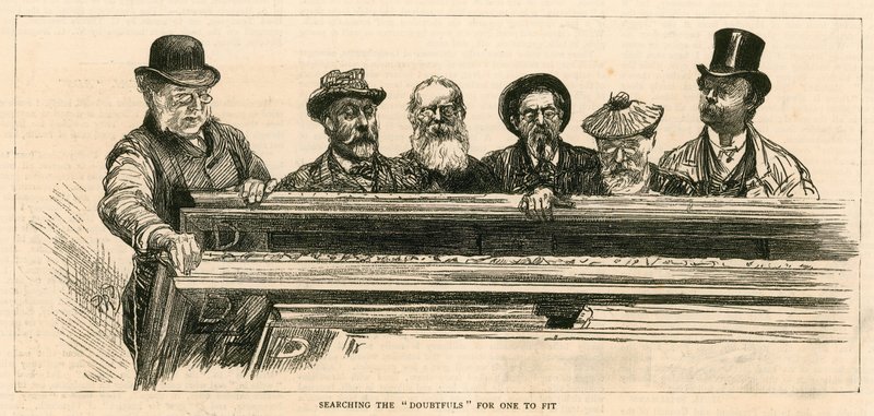 The Royal Academy, London; Searching the Doubtfuls for One to Fit by English School
