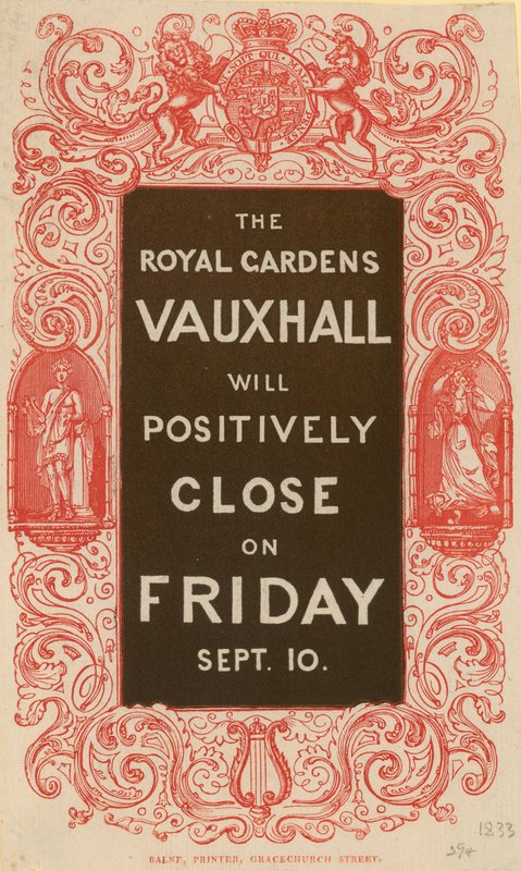 The Royal Gardens Vauxhall Will Positively Close by English School
