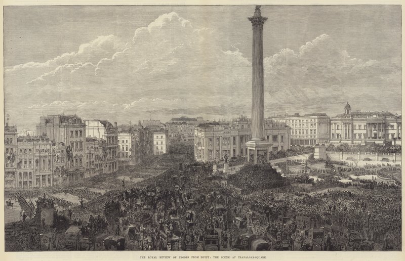 The Royal Review of Troops from Egypt, the Scene at Trafalgar-Square by English School