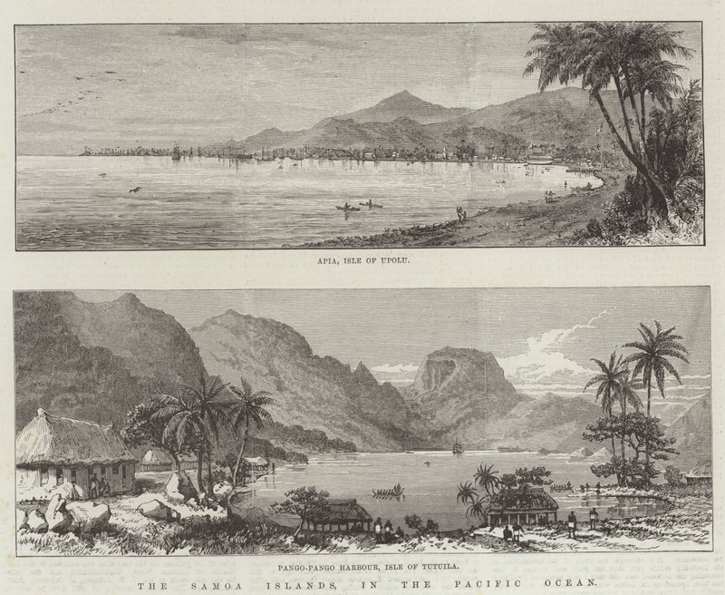 The Samoa Islands, in the Pacific Ocean by English School