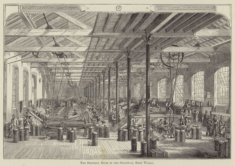The Spinning Room in the Shadwell Rope Works by English School