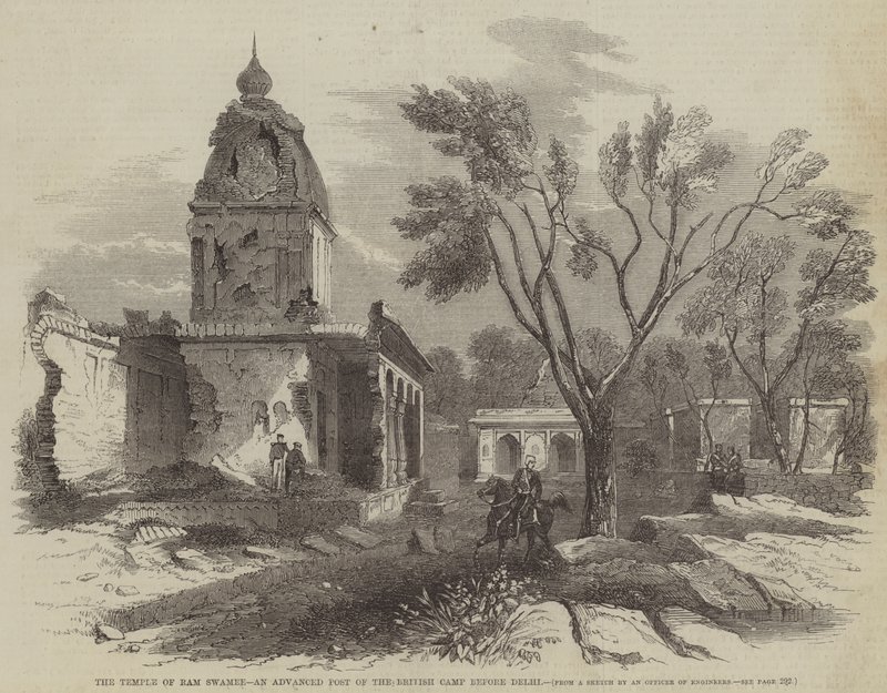 The Temple of Ram Swamee, an Advanced Post of the British Camp before Delhi by English School