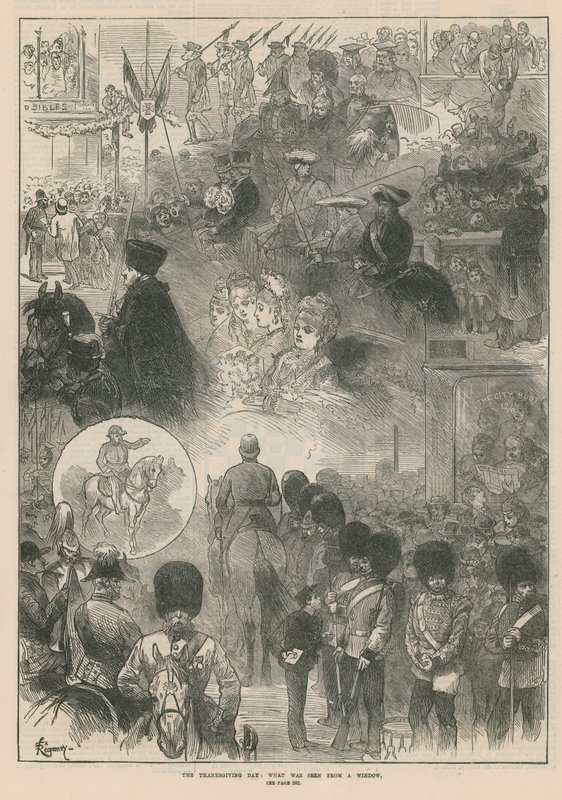 The Thanksgiving Day: What Was Seen from a Window by English School