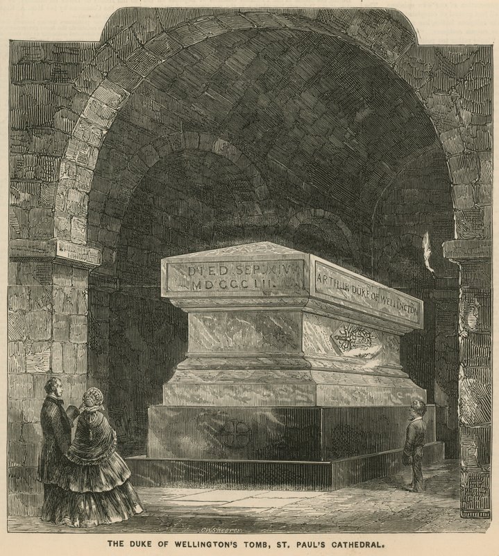 The Tomb of the Duke of Wellington by English School