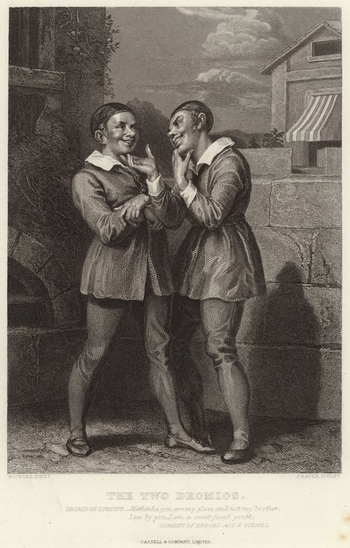 The Two Dromios, Comedy of Errors, Act V, Scene I by English School