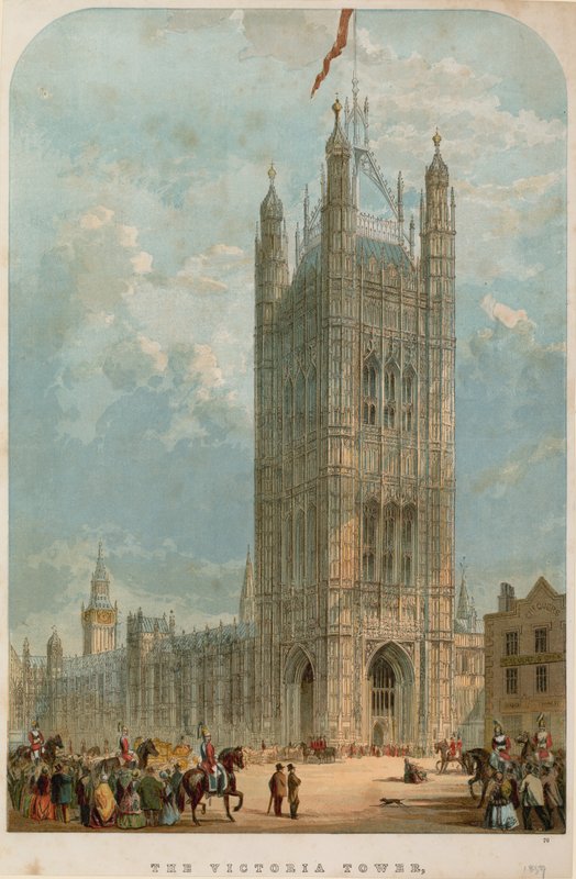 The Victoria Tower, Westminster, London by English School