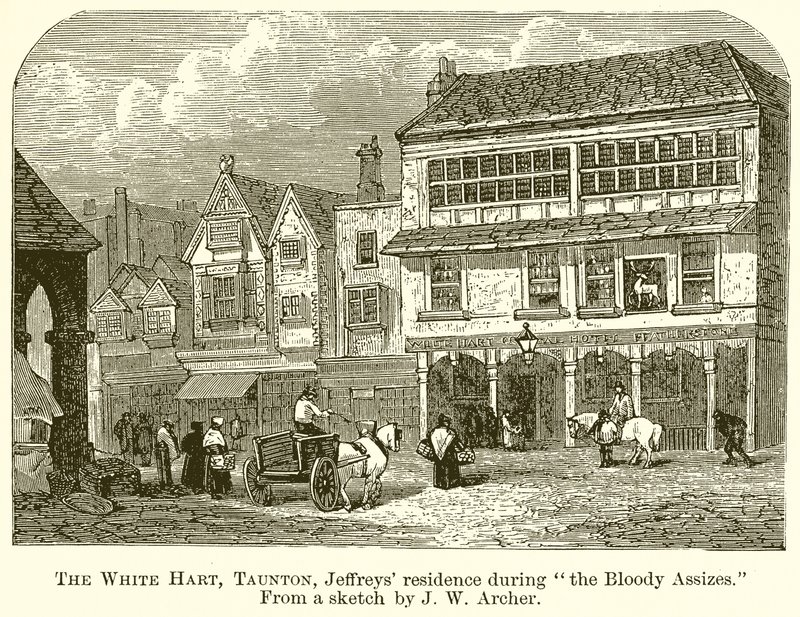 The White Hart, Taunton, Jeffreys Residence during the Bloody Assizes by English School