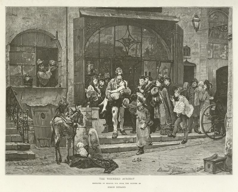 The Wounded Acrobat by English School