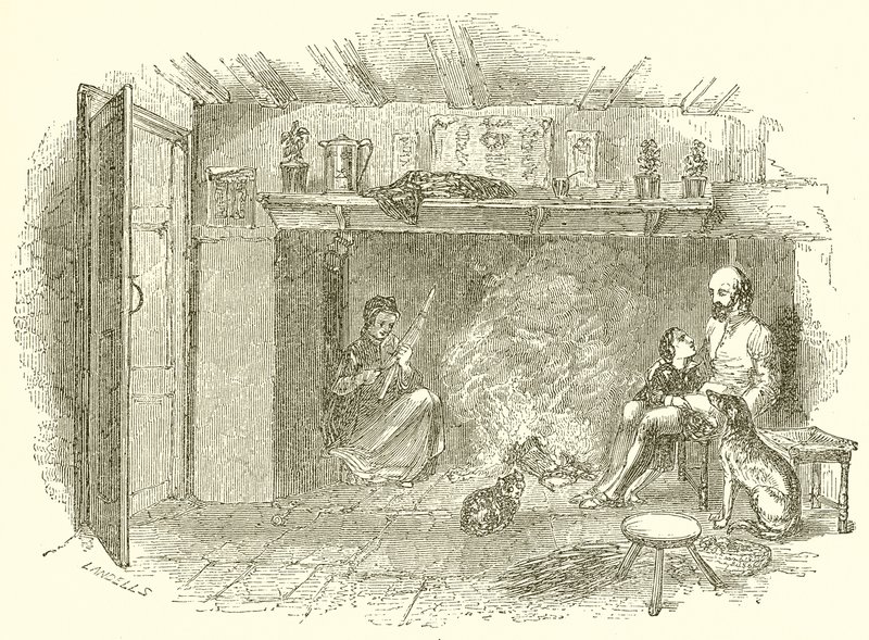The Young Shakespeare and his Father by English School