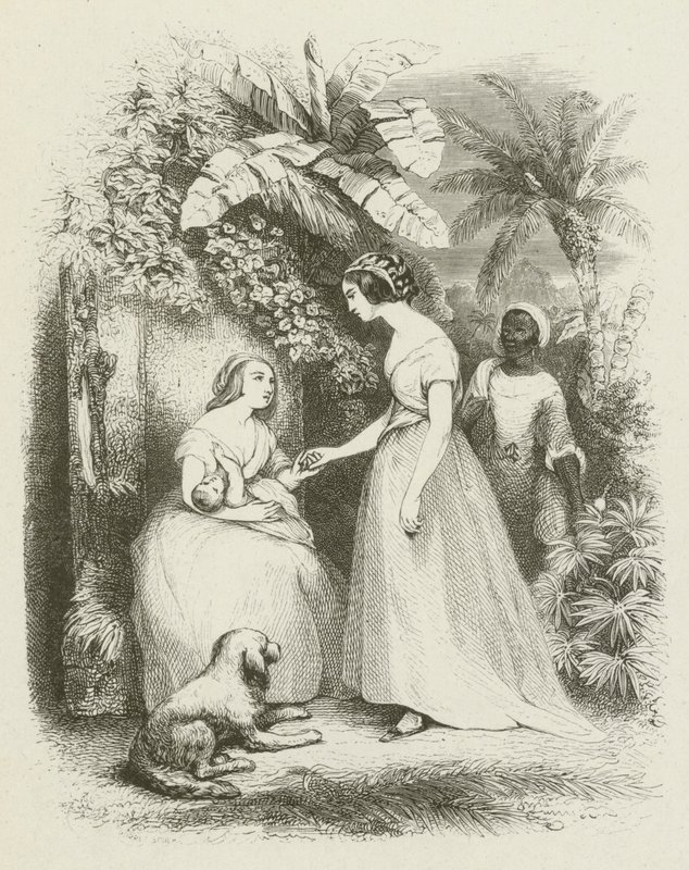 The arrival of Madame De La Tour by English School