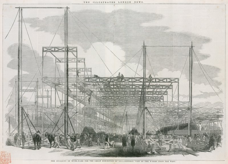 The building in Hyde Park, London, for the Great Exhibition of 1851 by English School