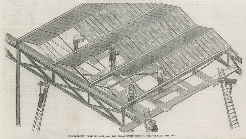 The building in Hyde Park, London, for the Great Exhibition of 1851 by English School
