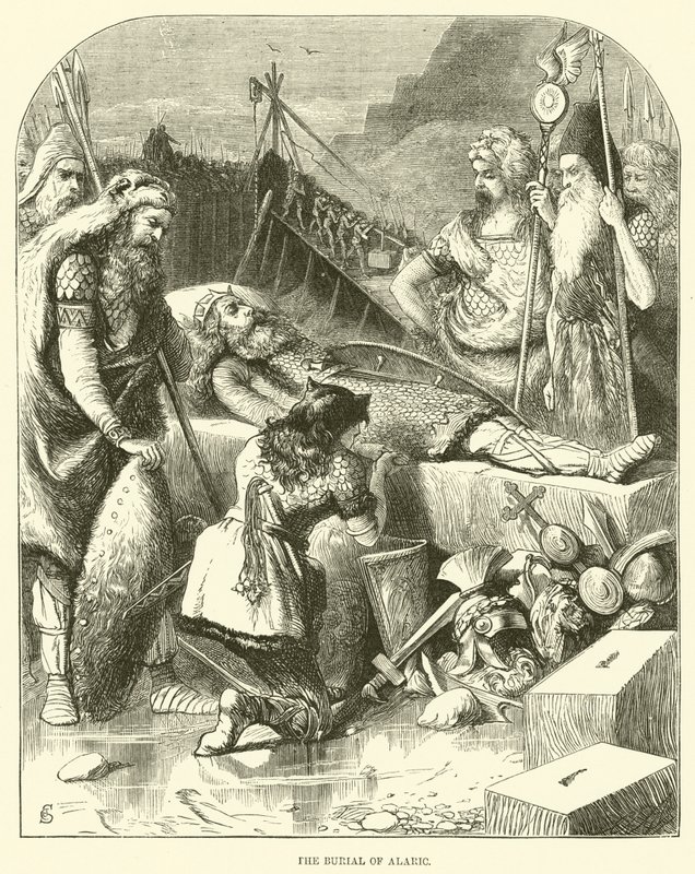 The Burial of Alaric by English School