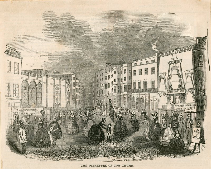The departure of General Tom Thumb by English School