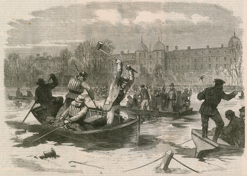 The Disaster on the Ice at Regents Park; Dragging the Lake for the Dead by English School