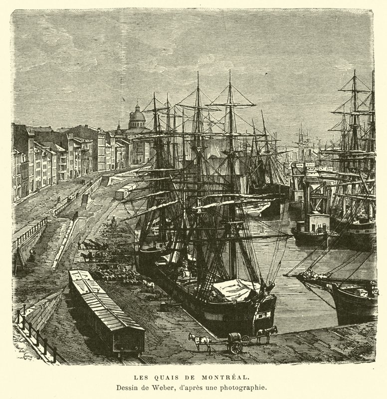 The Docks of Montreal, Quebec, Canada by English School
