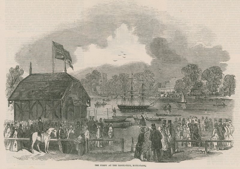 The Ferry at the Serpentine, Hyde Park, London by English School