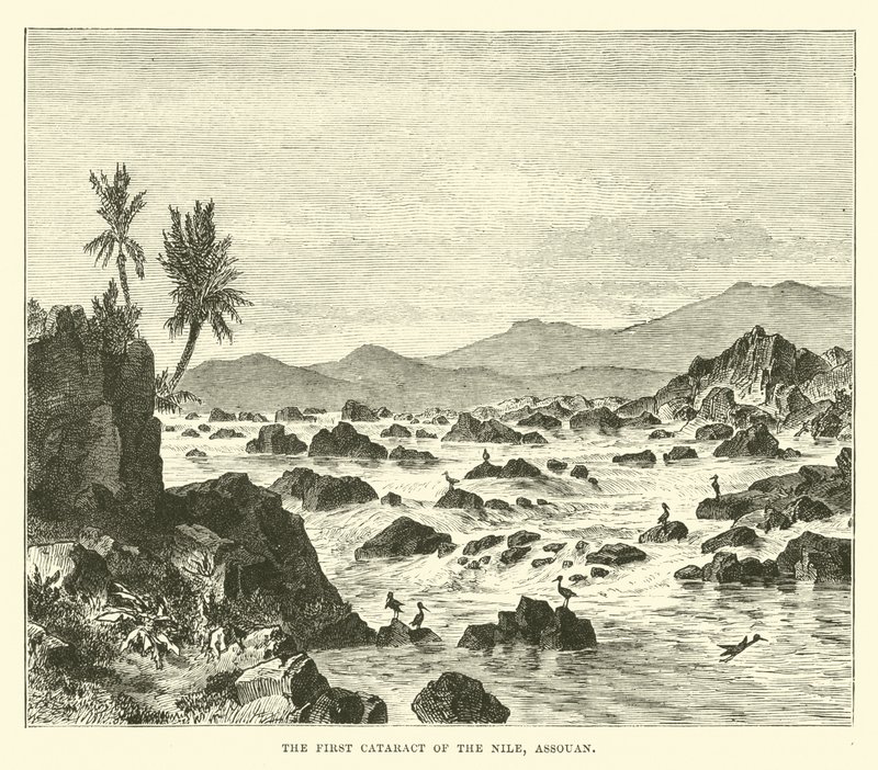 The First Cataract of the Nile, Assouan by English School
