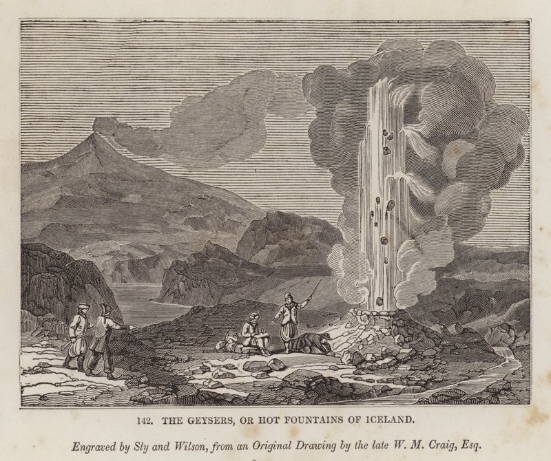 The Geysers, or Hot Fountains of Iceland by English School