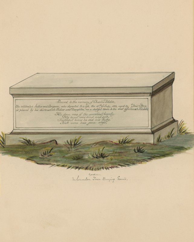 The Grave of Musician and Dramatist Charles Dibdin by English School